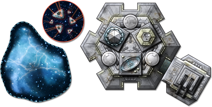 Minefield, Ion Cloud, and Modular Space Station Terrain